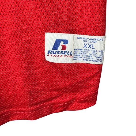 Vintage Russell Athletic Jersey Shirt Men XXL Red Cougars & Prey Mesh Ditek - Picture 4 of 8